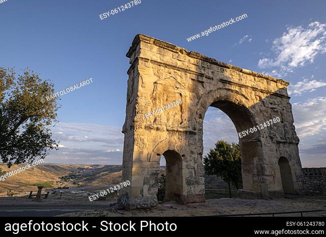 Roman triumphal arch, 1st century BC. C. , Medinaceli, Soria, autonomous community of Castilla y León, Spain, Europe