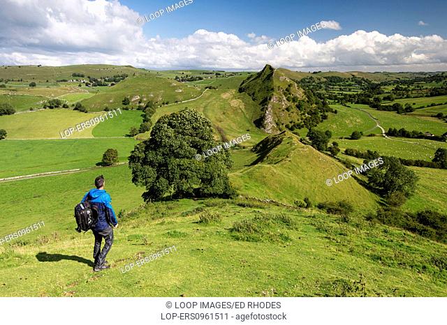 A walker at Parkhouse Hill and Chrome Hill