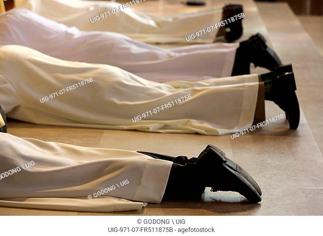 Deacon ordinations in Sainte Genevieve's cathedral, Nanterre, France