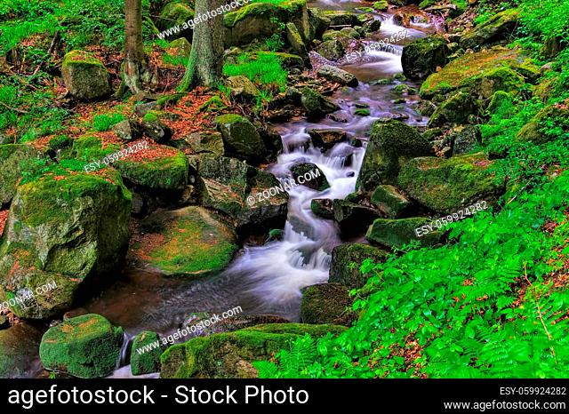 Ilsewasserfall im Harz - waterfall river Ilse in Harz Mountains