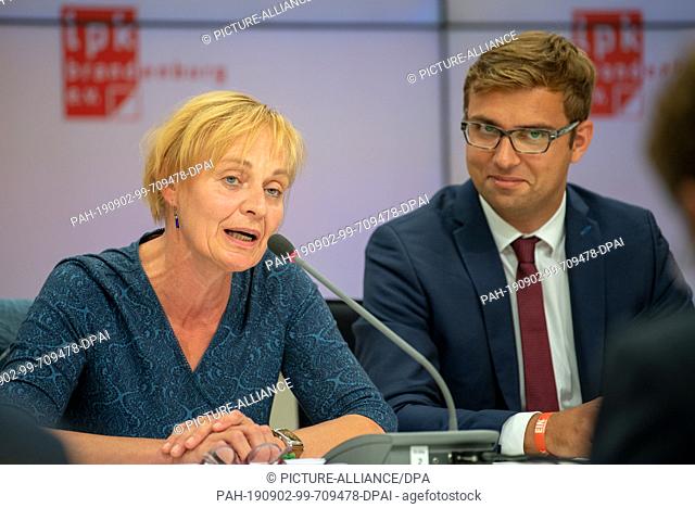 02 September 2019, Brandenburg, Potsdam: Petra Budke, chairwoman of the state association of Bündnis 90/Die Grünen Brandenburg