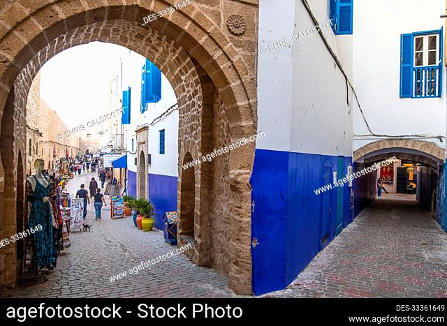 Backstreet souk of the medina of Skala de la Kasbah, Essaouira, Morocco; Essaouira, Marrakech-Tensift-Al Haouz, Morocco