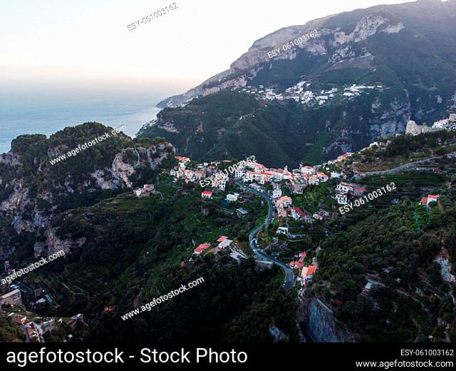 Sunrise Amalfi Coast Cool Color Palette Travel Location Mountains
