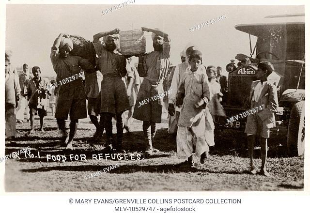 Iranian Earthquake - Koppeh Dargh - 1st May 1929. Food being brought for the refugees
