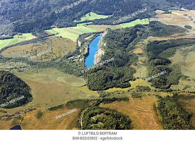 Lake Schwarz Schwarzsee south of Langer Koegel, view from east, Germany, Bavaria