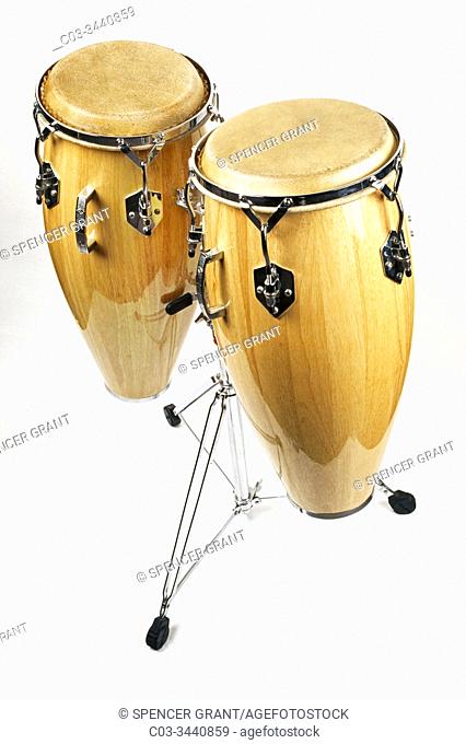 The conga, also known as tumbadora, is a tall, narrow, single-headed drum from Cuba