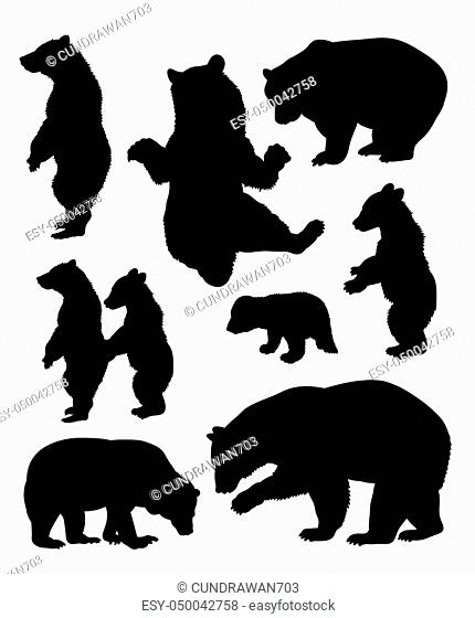 Bear wild animal silhouette. Good use for symbol, web icon, mascot, sign, sticker, or any design you want. Easy to use