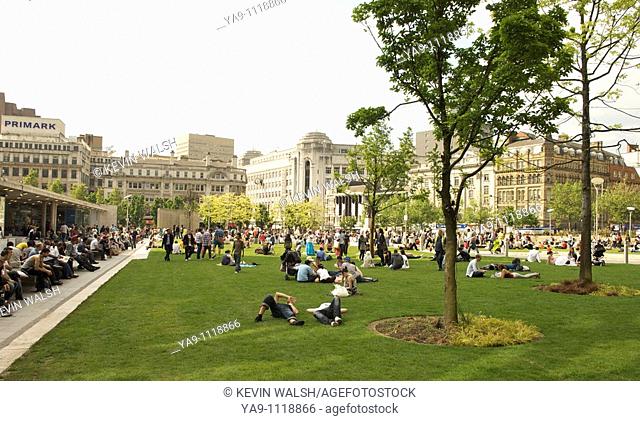 Piccadilly Gardens in Manchester city centre