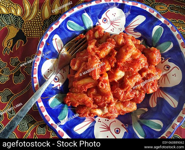 gnocchi alla sorrentina, with tomatoes and mozzarella