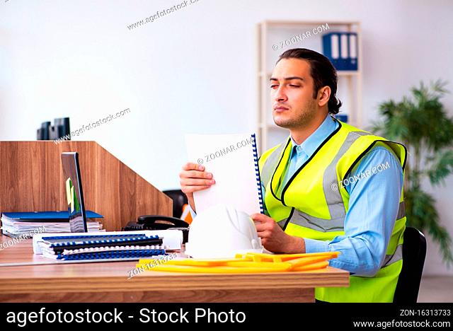 Male architect working in the office
