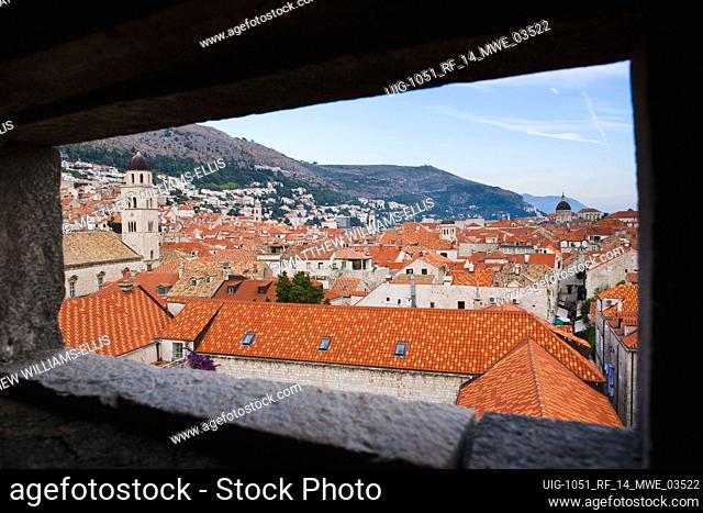 Photo of Dubrovnik Old Town from Dubrovnik City Walls, Croatia. This is a photo of Dubrovnik Old Town taken from Dubrovnik City Walls