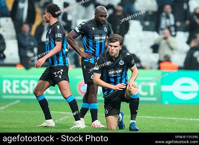 Club's Bjorn Meijer pictured during a soccer game between Turkish Besiktas J.K. and Belgian Club Brugge KV, on day 5 of the group phase of the UEFA Conference...