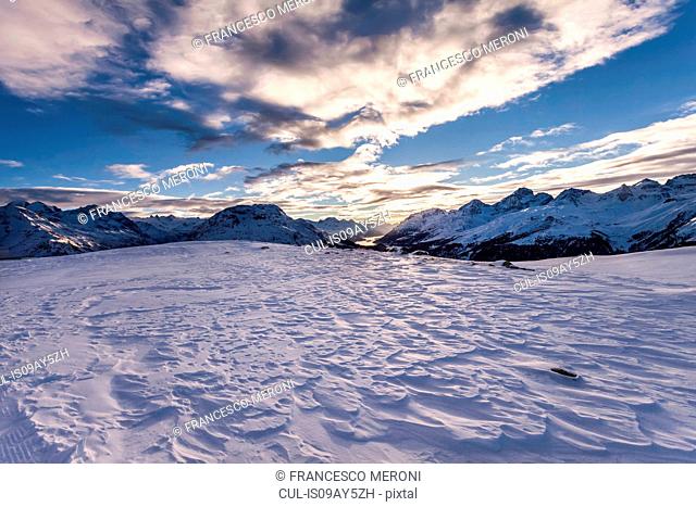 Winter landscape, Engadine, Switzerland