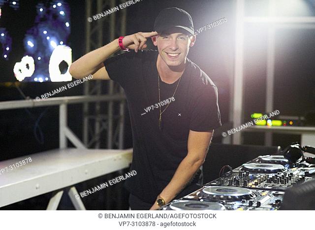 DJ Coone performing at music festival Starbeach Chersonissos, on 02. August 2018