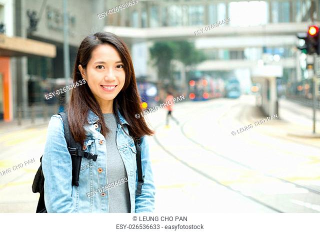 Woman in Hong Kong city