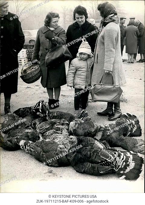 Dec. 15, 1971 - Market Selling Holiday Turkeys in La Sarthe (Credit Image: © Keystone Press Agency/Keystone USA via ZUMAPRESS.com)
