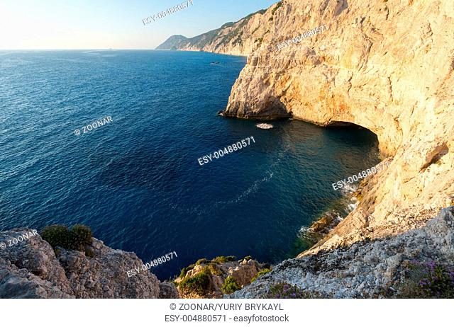 Beautiful summer view from Porto Katsiki beach on Ionian Sea Lefkada, Greece