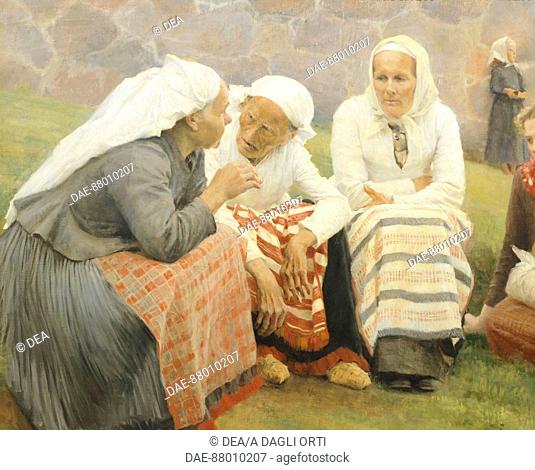 Ruokokoski women, by Albert Edelfelt (1854-1905), Finland 19th century. Detail.  Helsinki, Ateneum, Suomen Taiteen Museo/Ateneum