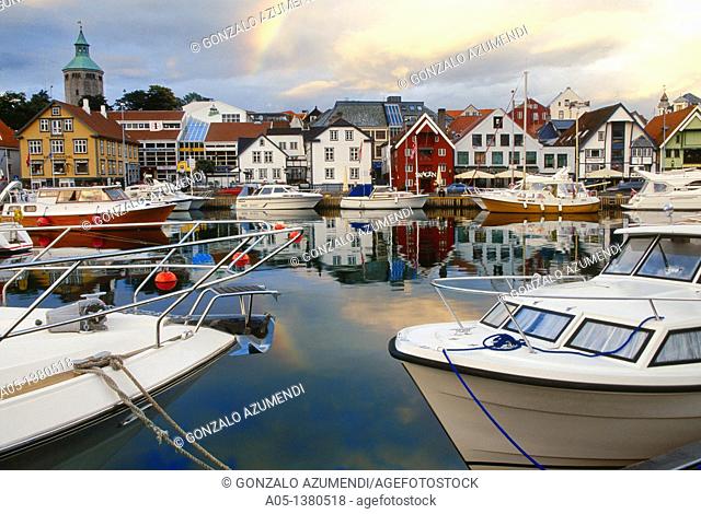 Naut dock at dusk Stavanger, Norway