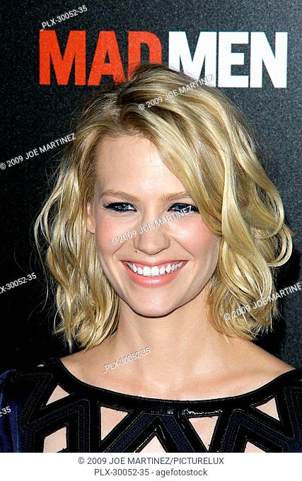 January Jones at the Premiere of AMC's Mad Men Season 3. Arrivals held at the Director's Guild of America in Los Angeles, CA August 3, 2009