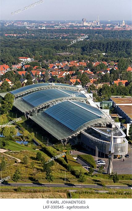 aerial of the Finanz-IT building at Kronsberg, Hannover, Lower Saxony, Germany