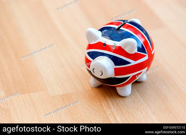 A Union Jack design piggy bank for saving money