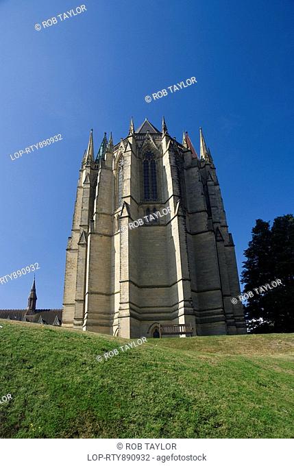 Lancing College Chapel built in the English gothic style of the 14th century. The foundation stone of the chapel was laid in 1868 but the building has never...