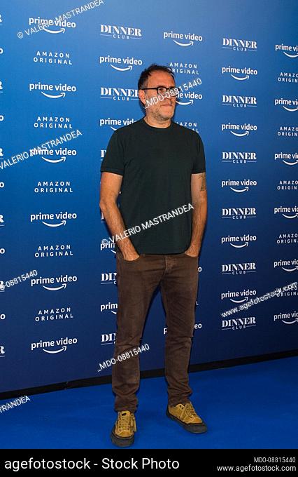 The Italian actor and director Valerio Mastrandea attend the presentation event of the new Amazon Original show Dinner Club, on air from September 24th
