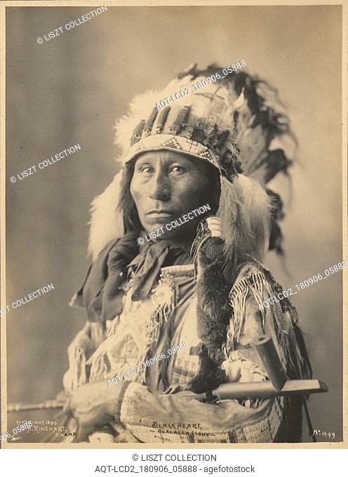 Blackheart, Ogalalla Sioux; Adolph F. Muhr (American, died 1913), Frank A. Rinehart (American, 1861 - 1928); 1899; Platinum print; 23.6 x 18