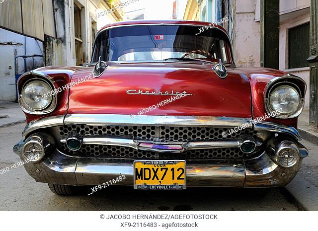 Old car.Chevrolet.Habana Vieja.Havana.Cuba