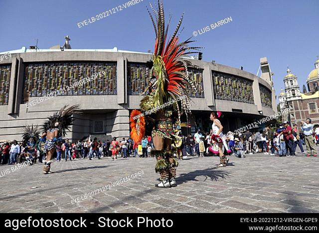 December 12, 2022, Mexico City, Mexico: Dancers celebrate the Virgin of Guadalupe on the 491st anniversary of her apparition at the Basilica of Guadalupe on...