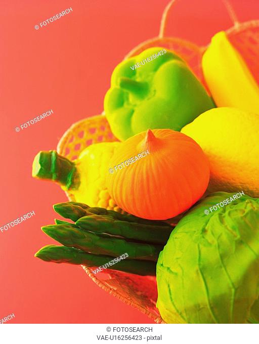 Clay Craft, Fruits and Vegetables, Close Up