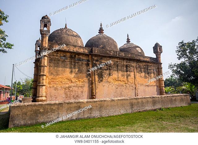 Bangladesh â. “ March 2, 2019: Nayabad Mosque Back Side views, is located in Nayabad village in Kaharole Upazila of Dinajpur District, Bangladesh