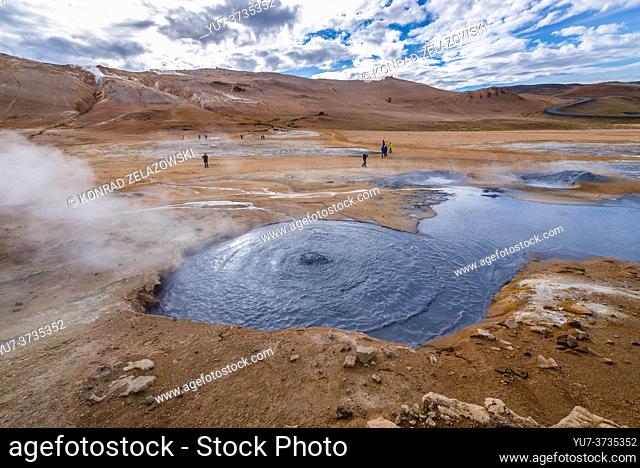 Namaskard geothermal area called Hverarond near Reykjahlid town, Iceland