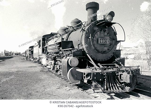 Cumbres & Toltec Scenic Railroad in Chama. New Mexico. USA