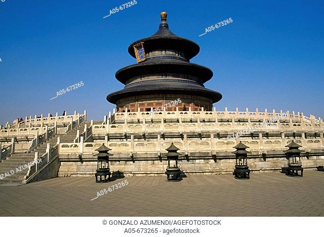 Hall of Prayer for good harvest (Qiniandian) of Temple of Heaven. Beijing. China