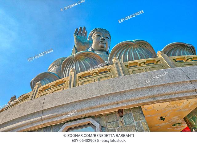 The Tian Tan Buddha or Big Buddha, a large bronze statue at Ngong Ping on Lantau Island, is a major centre of Buddhism in Hong Kong, China