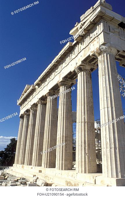 Athens, Greece, Europe, The Parthenon (Doric Temple) on the Acropolis