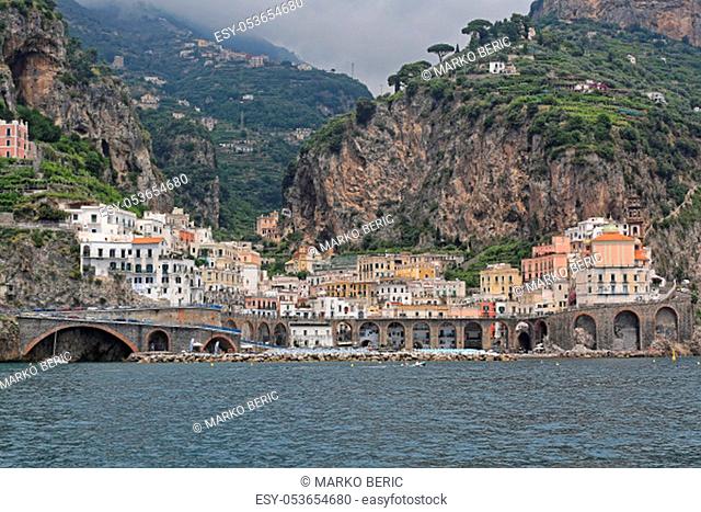 Atrani Town at Amalfi Coast in Italy