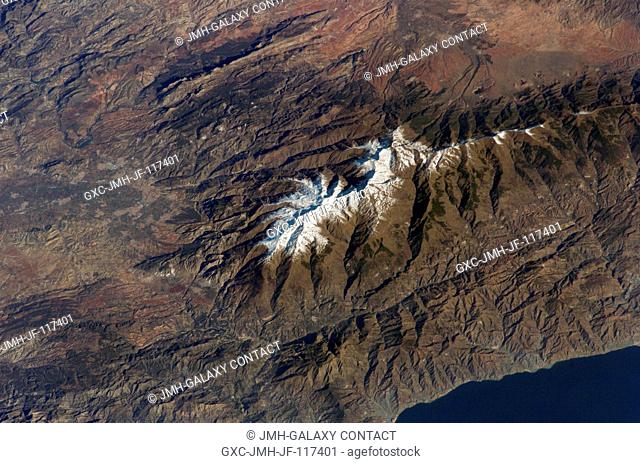 Sierra Nevada, Spain is featured in this image photographed by an Expedition 12 crew member on the International Space Station