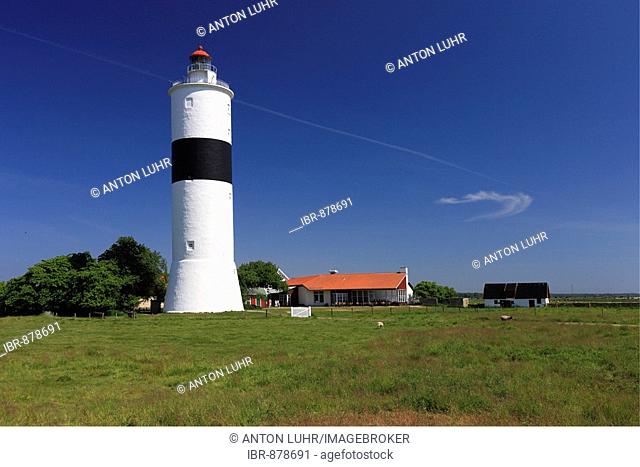 42 meter high Lighthouse Langer Jan in Ottenby, Oeland, Kalmar County, Sweden, Scandinavia, Europe