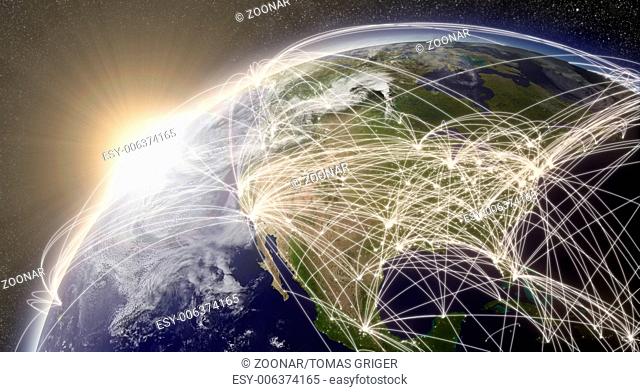 Network over North America