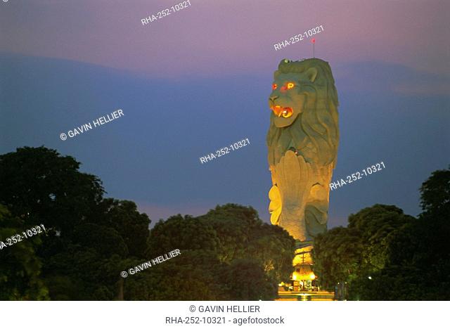 The Merlion, symbol of Singapore, Singapore, Asia