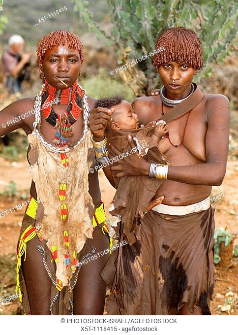 Africa, Ethiopia, Omo River Valley Hamer Tribe