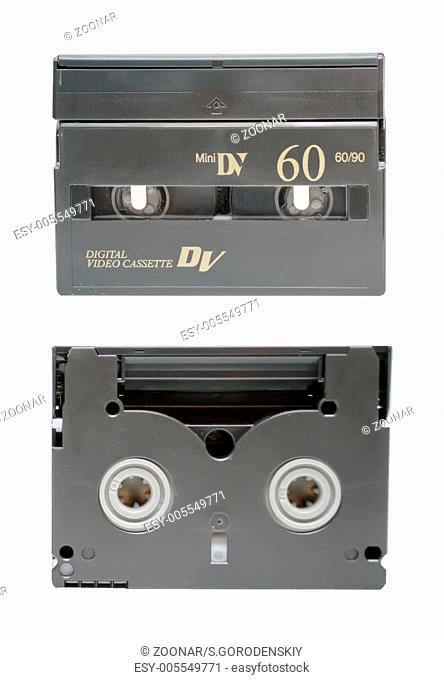 The two sides of mini DV cassette
