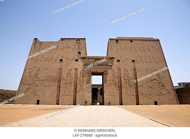 Front of Horus Temple in Edfu, Edfu, Egypt