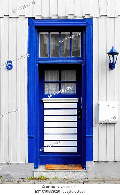 Blaue Haustür