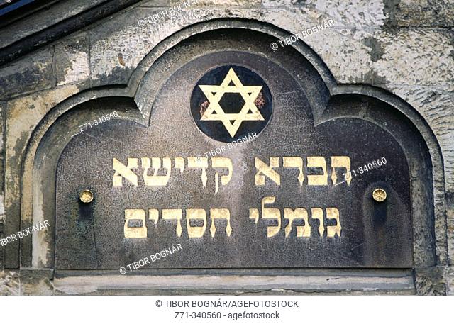 Old Jewish Cemetery, Assembly Hall. Prague. Czech republic