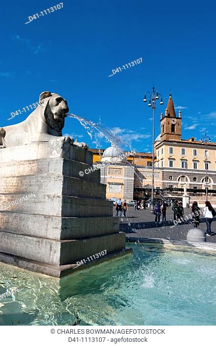 europe, Italy, Rome, Piazza del Popolo