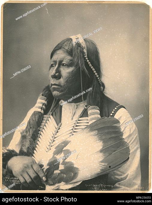 Chief Grant Richards, Tonkawa. Rinehart, F. A. (Frank A.) (Photographer). Photographs of American Indians. Date Created: 1898 (Approximate)